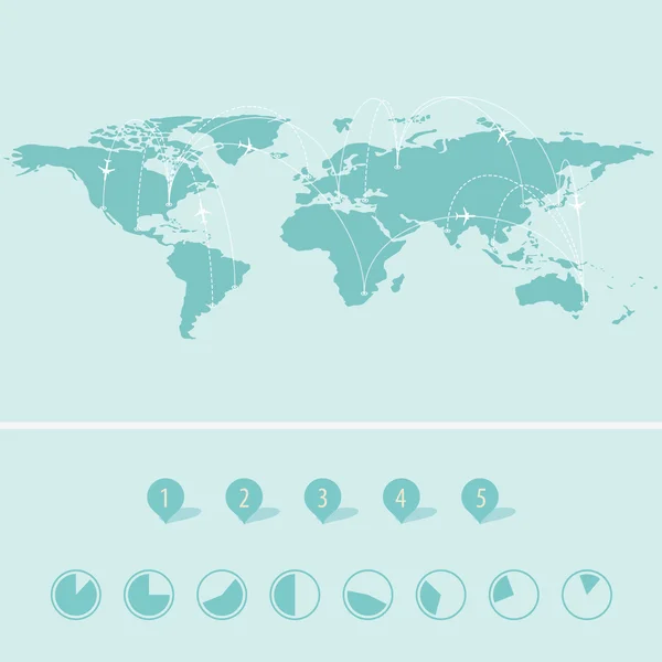 Icono de mapa del mundo ideal para cualquier uso. Vector EPS10 . — Archivo Imágenes Vectoriales