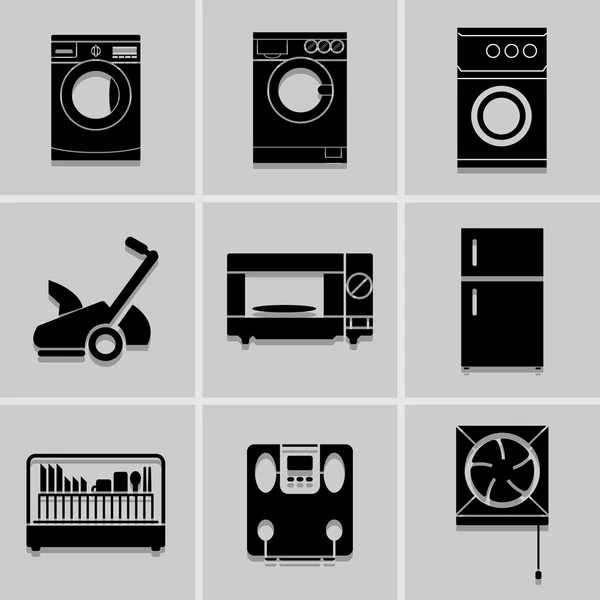 Electronic home icon set. great for any use. Vector EPS10. — Stock Vector