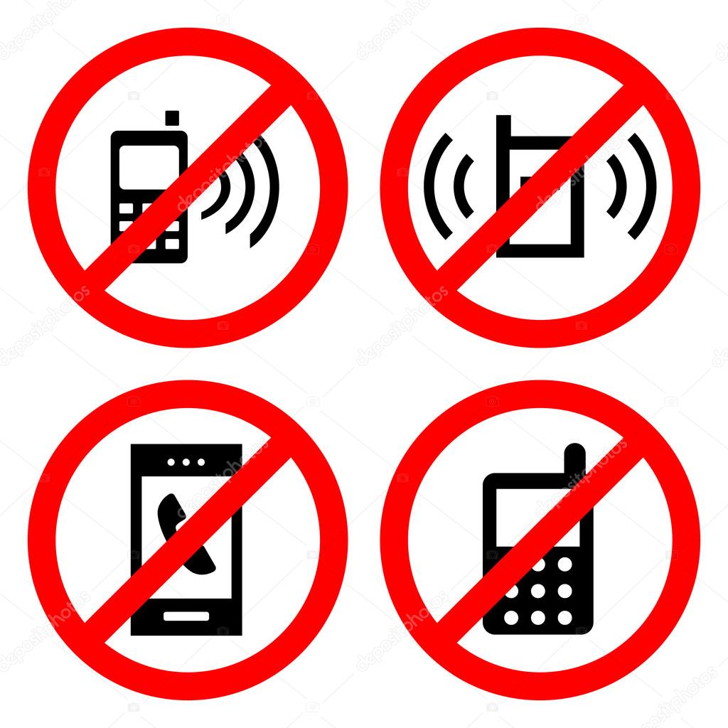 No cell phone sign Vector  EPS10