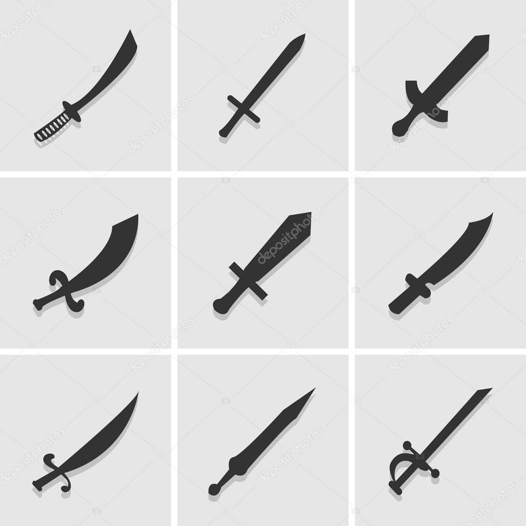 Sword icon great for any use. Vector EPS10.