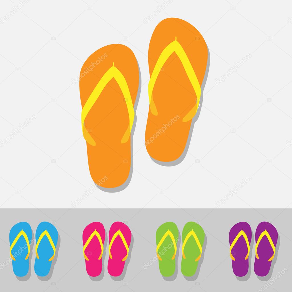 Sandal icons set great for any use. Vector EPS10.