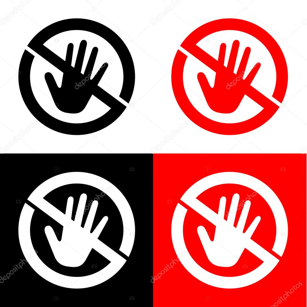 Don't touch icon great for any use. Vector EPS10.