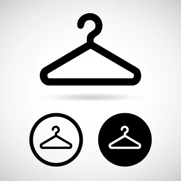 Coat hanger icons set great for any use. Vector EPS10. — Stock Vector