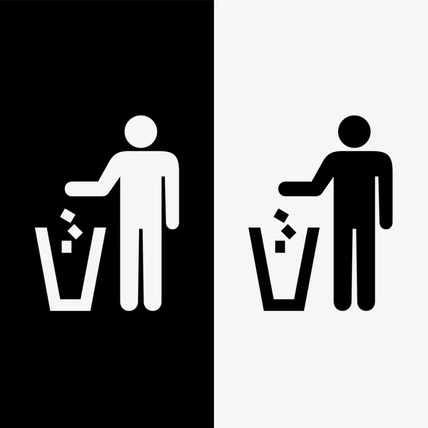 Trash icons set great for any use. Vector EPS10. — Stock Vector