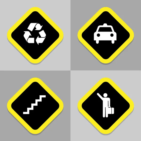 Traffic icons set great for any use. Vector EPS10. — Stock Vector