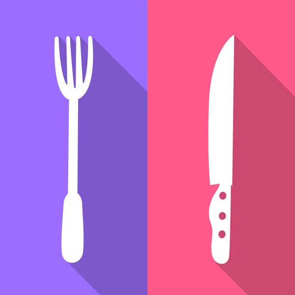 Icone per forchetta e coltello ideali per qualsiasi uso. Vettore EPS10 . — Vettoriale Stock