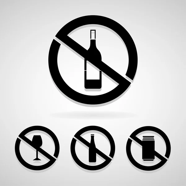 No Drink icono ideal para cualquier uso. Vector EPS10 . — Archivo Imágenes Vectoriales