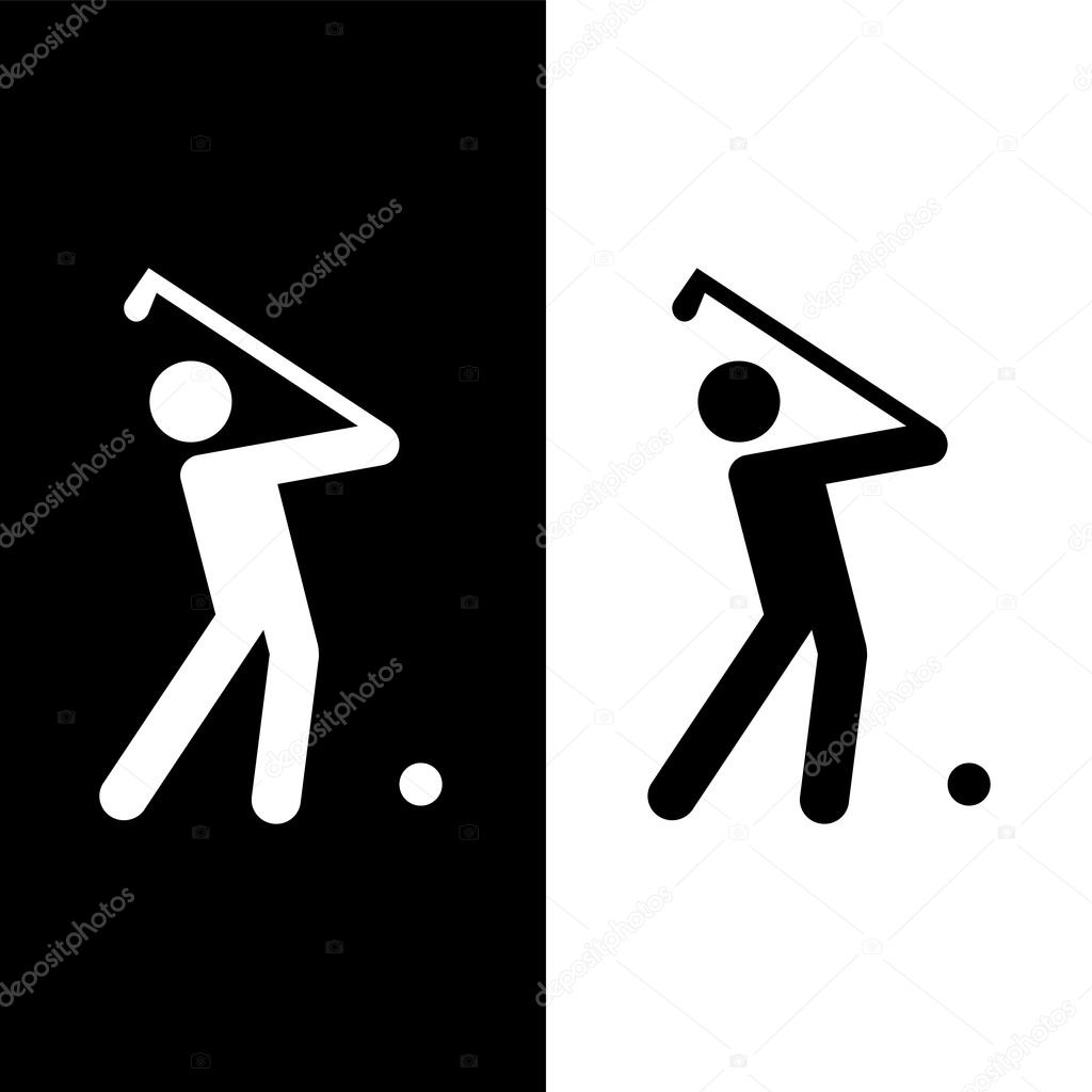 Golf club icons set great for any use. Vector EPS10.