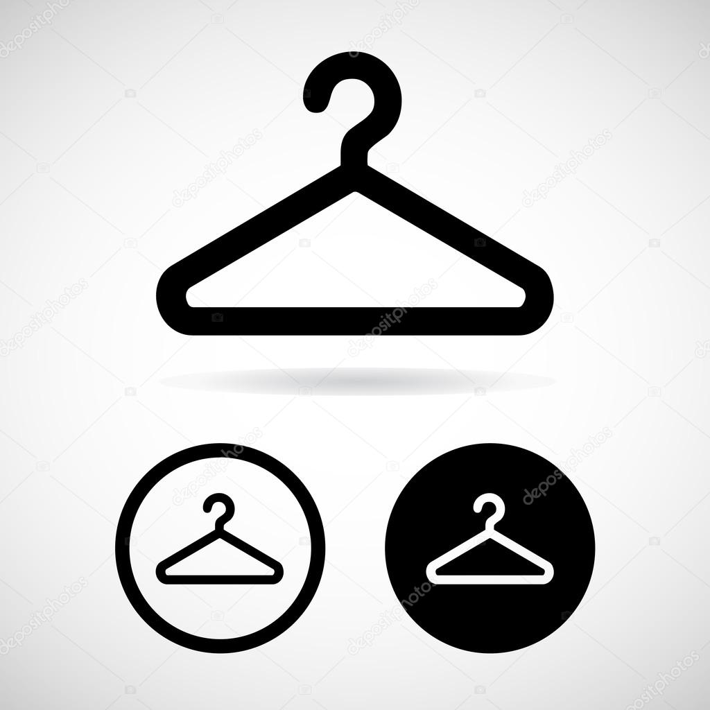 Coat hanger icons set great for any use. Vector EPS10.