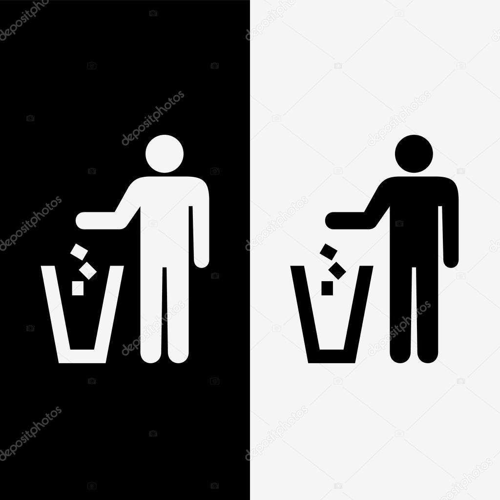 Trash icons set great for any use. Vector EPS10.