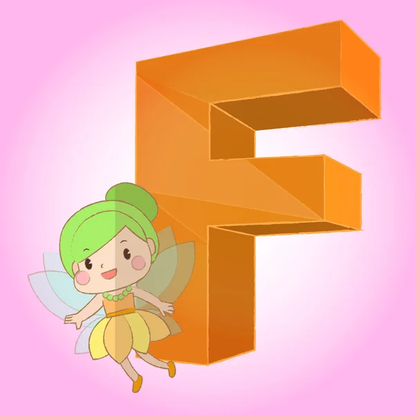 F Icône Alphabet idéal pour tout usage. Vecteur EPS10 . — Image vectorielle