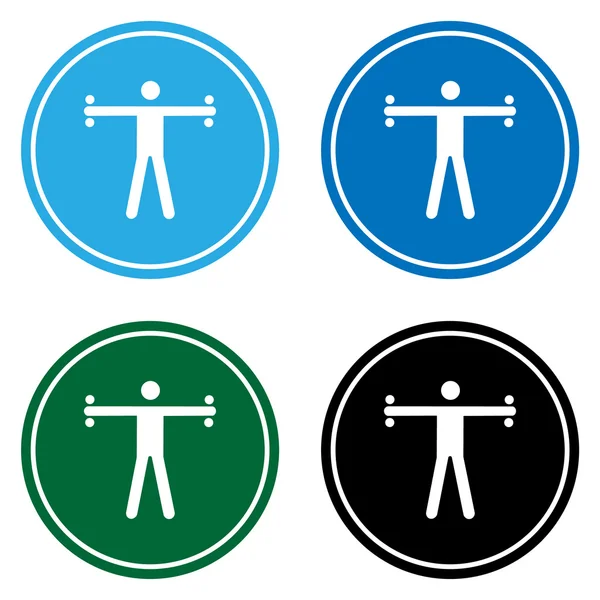 Iconos de ejercicio conjunto ideal para cualquier uso. Vector EPS10 . — Vector de stock