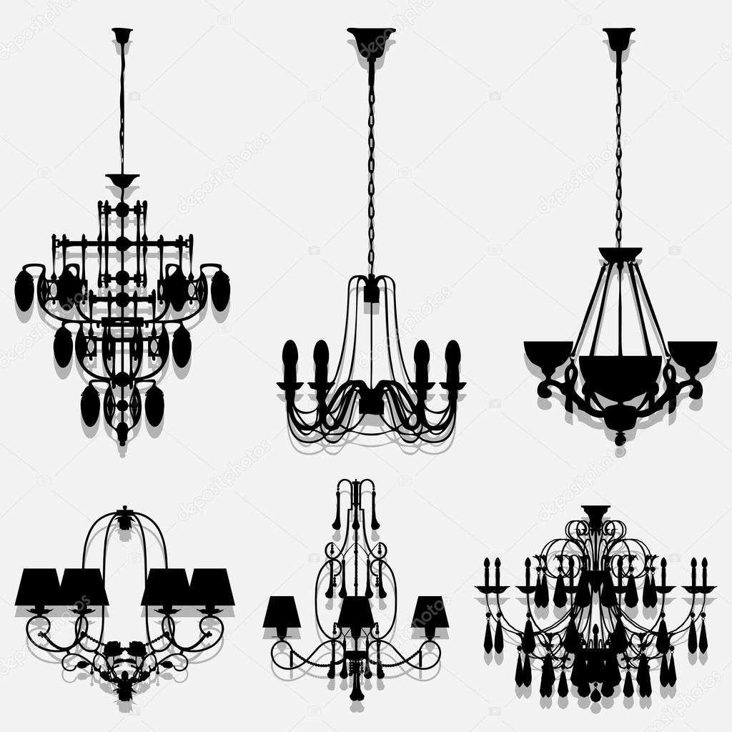 Vintage Lamp icons set great for any use. Vector EPS10.