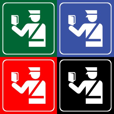 Polis simgeleri herhangi bir kullanım için büyük ayarlayın. Vektör Eps10.