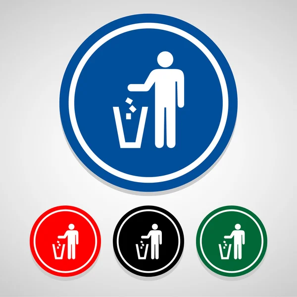 Icône poubelle idéal pour tout usage. Vecteur EPS10 . — Image vectorielle