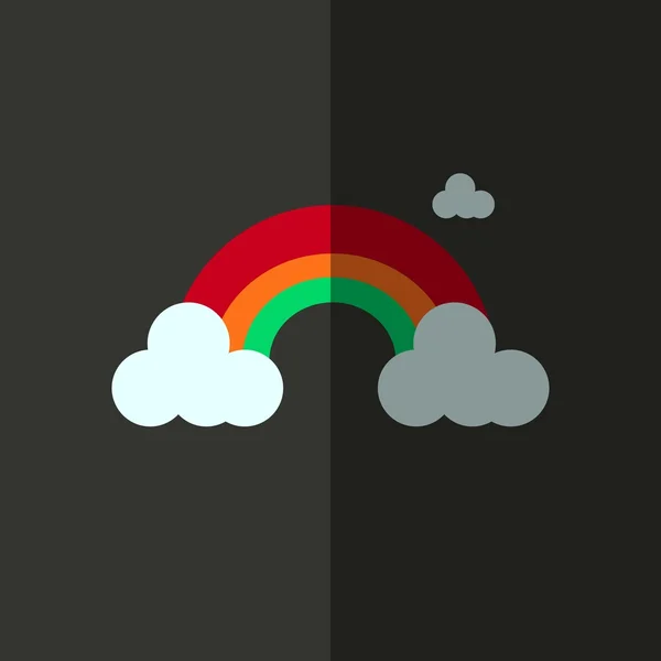 Color Rainbow With Clouds icon great for any use. Vector EPS10. — Stock Vector