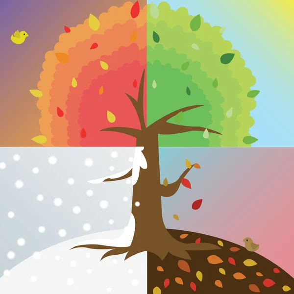 树的四个季节图标伟大的任何使用。矢量 Eps10. — 图库矢量图片