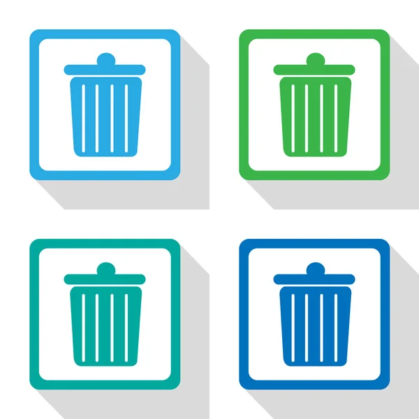 Eliminar iconos bin conjunto ideal para cualquier uso. Vector EPS10 . — Archivo Imágenes Vectoriales