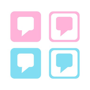 Boş boş konuşma herhangi bir kullanım için büyük ayarla simgeler kabarcıklar. Vektör Eps10.