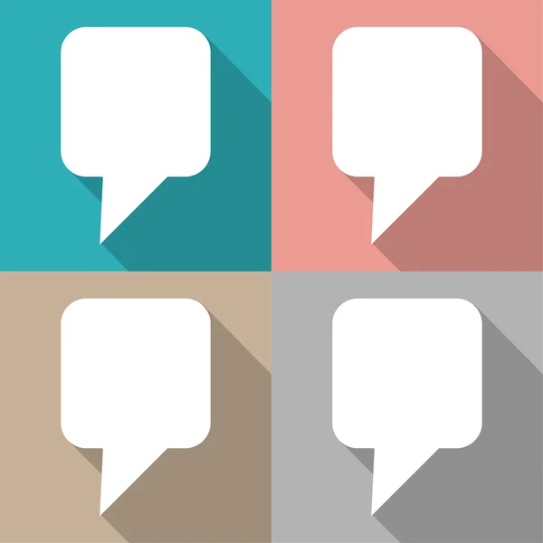 Blank empty speech bubbles icons set great for any use. Vector EPS10. — Stock Vector