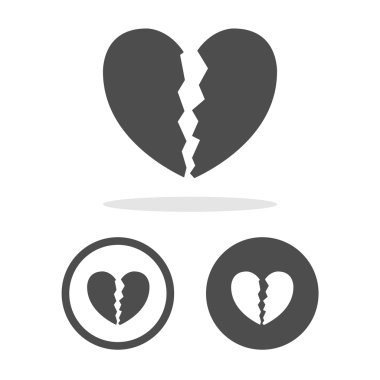 kırık kalp simgeleri herhangi bir kullanım için büyük ayarlayın. Vektör Eps10.