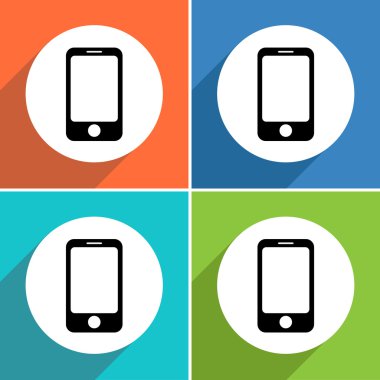 Akıllı telefon simgeleri herhangi bir kullanım için büyük ayarlayın. Vektör Eps10.