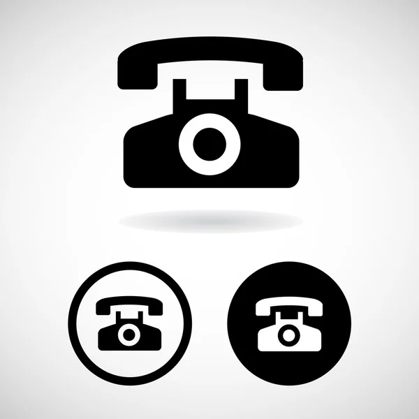 Telephone icons set great for any use. Vector EPS10. — Stock Vector