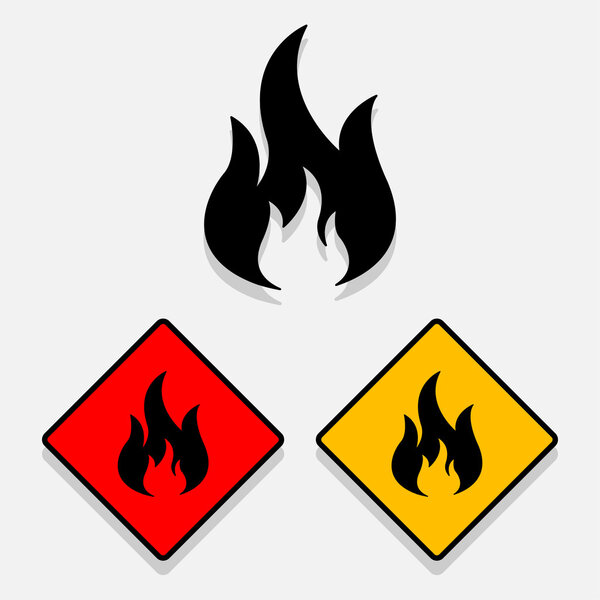 Fire icon great for any use. Vector EPS10.