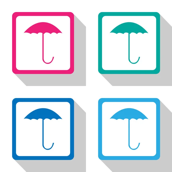 Піктограми парасольок відмінно підходять для будь-якого використання. Вектор EPS10 . — стоковий вектор