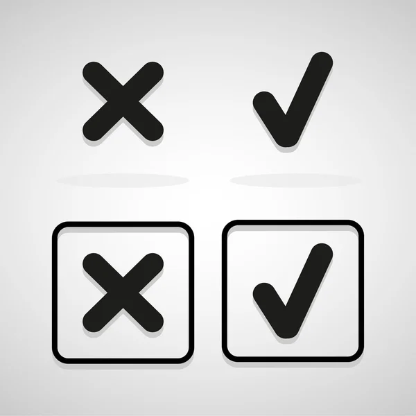 Controlla l'icona del segno grande per qualsiasi uso. Vettore EPS10 . — Vettoriale Stock