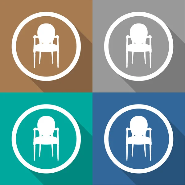 Icônes de chaise ensemble idéal pour toute utilisation. Vecteur EPS10 . — Image vectorielle