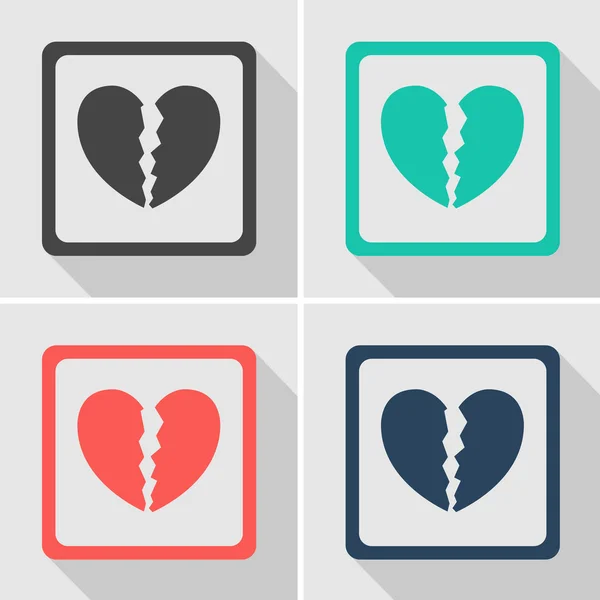 Los iconos de Corazón Roto son ideales para cualquier uso. Vector EPS10 . — Archivo Imágenes Vectoriales