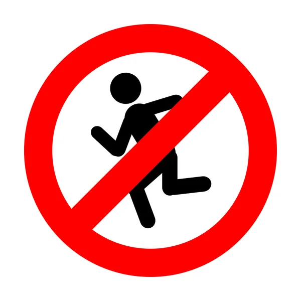 No Run icon great for any use. Vector EPS10. — Stock Vector