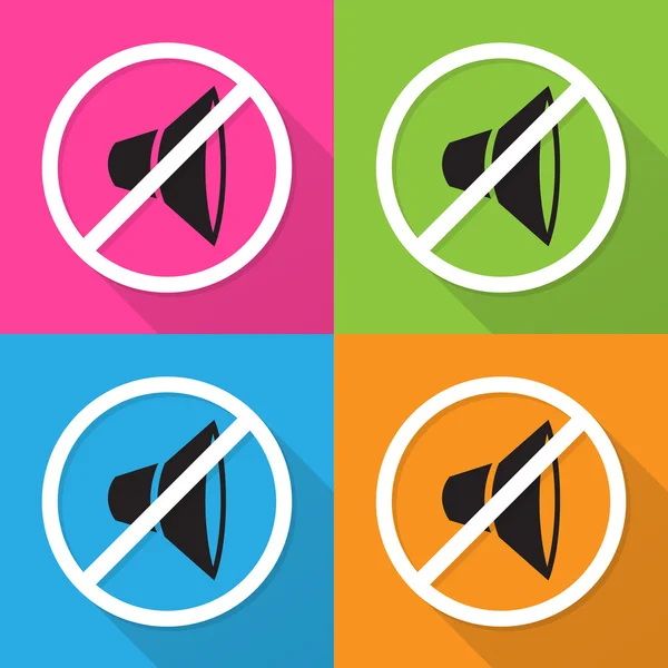 Los iconos de No Sound son ideales para cualquier uso. Vector EPS10 . — Archivo Imágenes Vectoriales