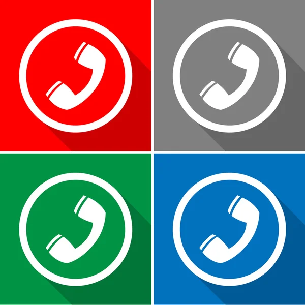 Telephone icons set great for any use. Vector EPS10. — Stock Vector