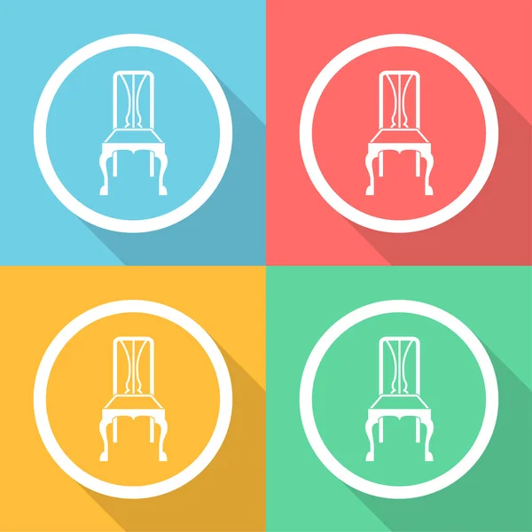 Ícones de cadeira definir grande para qualquer uso. Vetor EPS10 . — Vetor de Stock