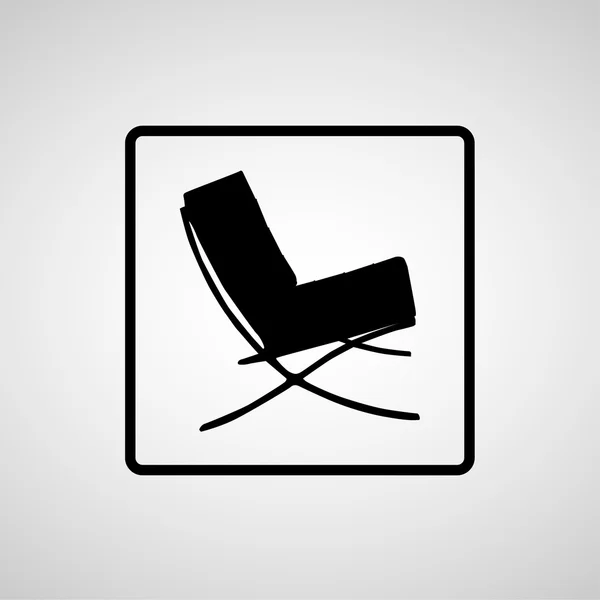 Ícone de cadeira grande para qualquer uso. Vetor EPS10 . —  Vetores de Stock