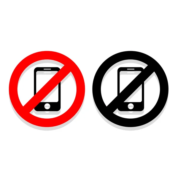 No Phone icons set great for any use. Vector EPS10. — Stock Vector