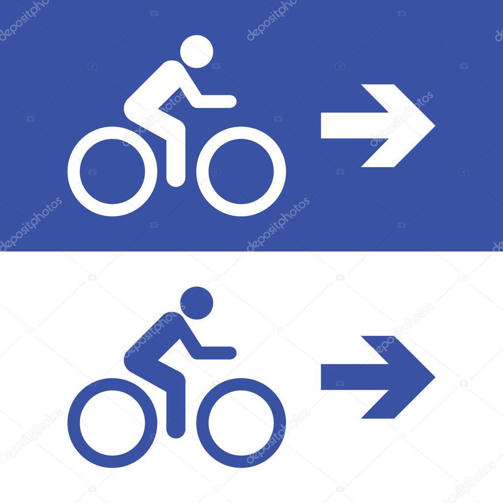Bicycle sign icons set great for any use. Vector EPS10.
