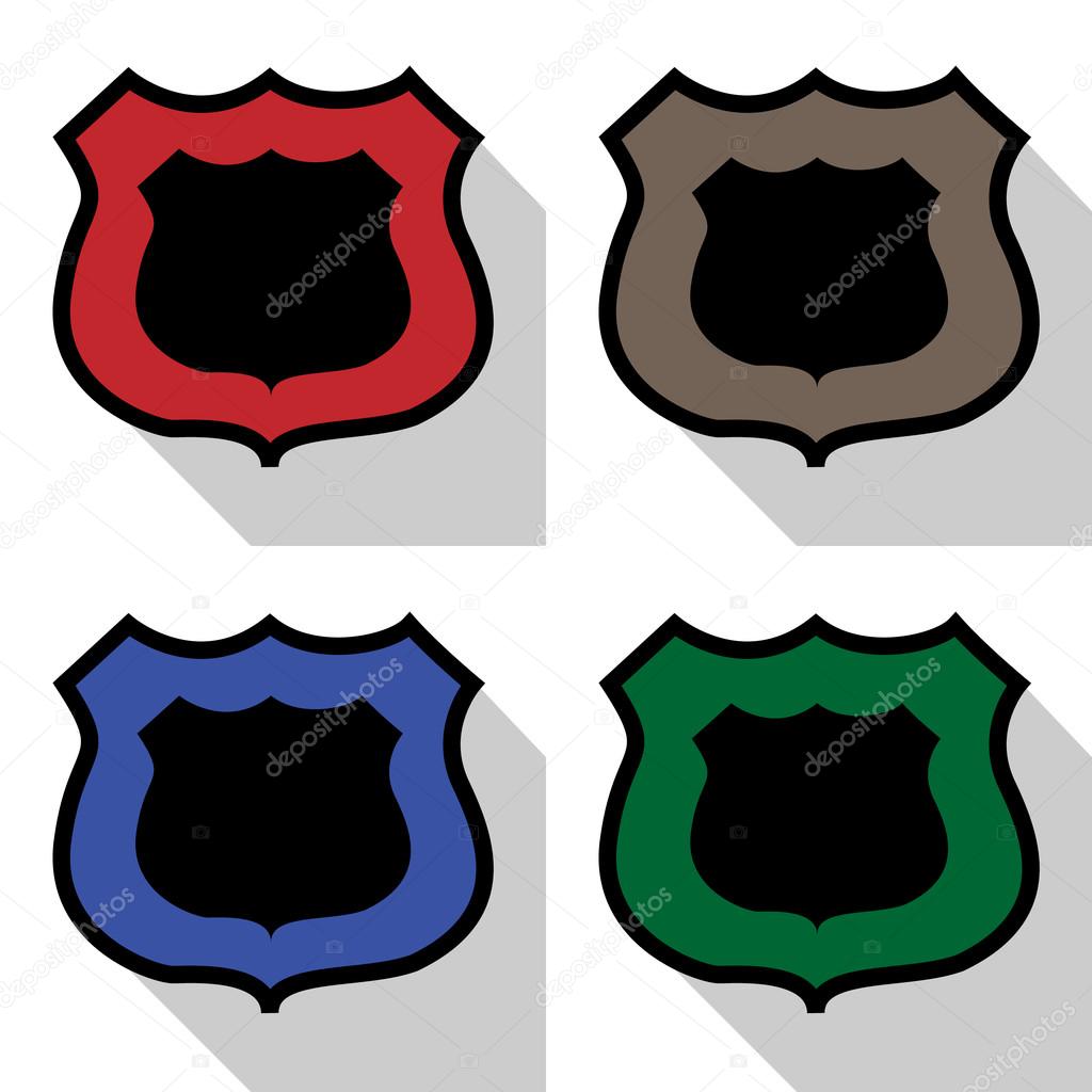 Police logo icons set great for any use. Vector EPS10.