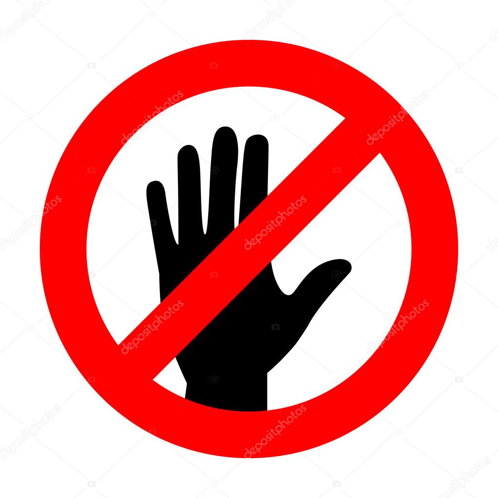 no touch icon great for any use. Vector EPS10.