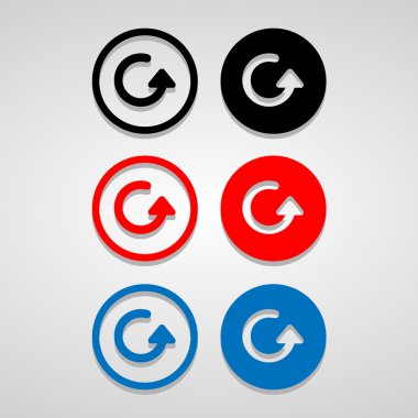 Yenileme simgeleri herhangi bir kullanım için büyük ayarlayın. Vektör Eps10.