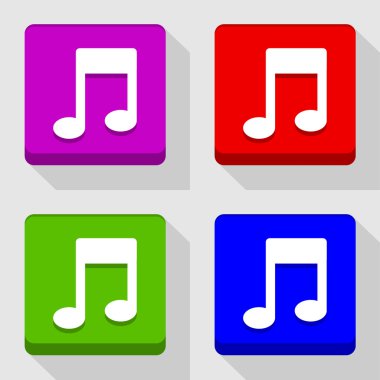 Müzik simgeleri herhangi bir kullanım için büyük ayarlayın. Vektör Eps10.