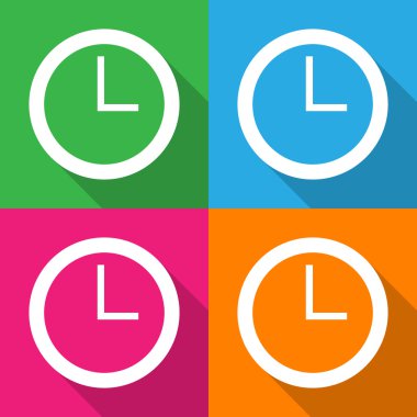 Set zaman simgeleri herhangi bir kullanım için harika. Vektör Eps10.