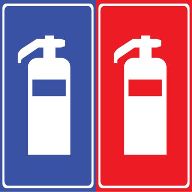 Yangın söndürücü simgeleri herhangi bir kullanım için büyük ayarlayın. Vektör Eps10.