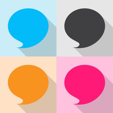 Boş boş konuşma herhangi bir kullanım için büyük ayarla simgeler kabarcıklar. Vektör Eps10.