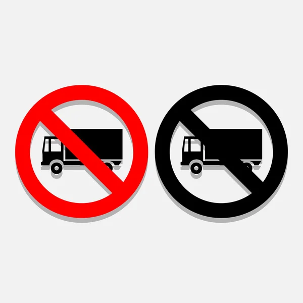 No Truck icons set great for any use. Vector EPS10. — Stock Vector