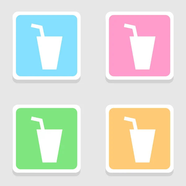 Drinks & beverages icons set great for any use. Vector EPS10. — Stock Vector
