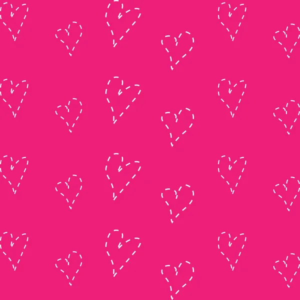 Corazón dibujado sobre fondo rosa. Vector EPS10 . — Archivo Imágenes Vectoriales