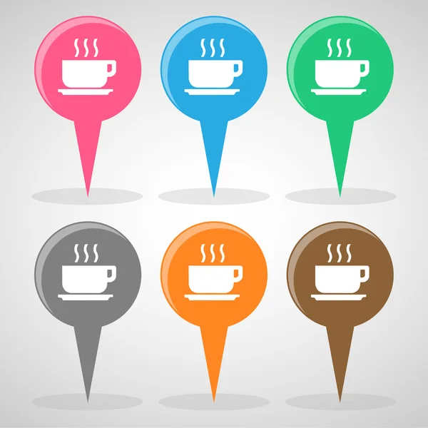 Іконки для кави відмінно підходять для будь-якого використання. Вектор EPS10 . — стоковий вектор